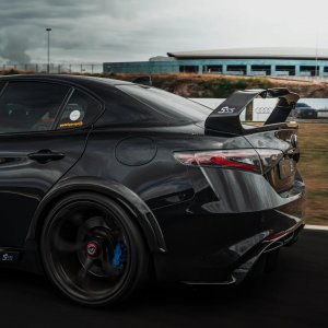 Alfa Romeo Giulia Quadrifoglio GTAm Conversion Kit by PariS'5 GaraGe - GTAm Widebody Rear Arch Set - Carbon Fiber